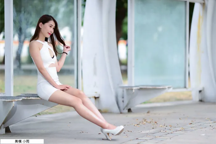 [Mzsock] NO.096 Xiaoyu off-shoulder dress, high heels, beautiful legs, outdoor shot street photography#[100P]-82