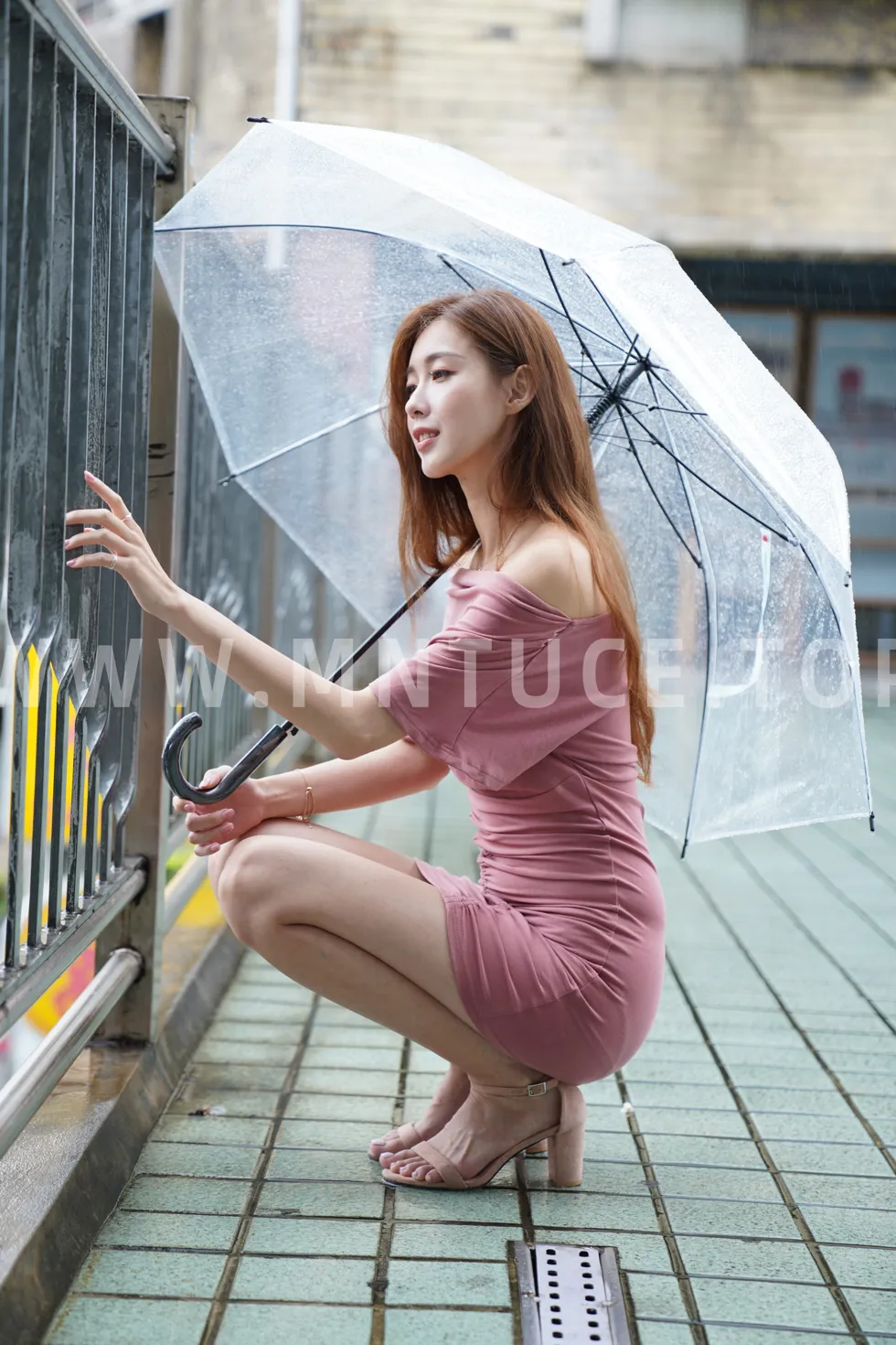 [Mzsock] NO.130 Liao Tingqi, off-shoulder dress and short skirt, cool and beautiful legs street photography#[100P]-75