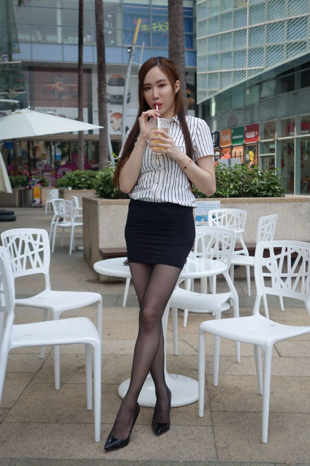 [Mzsock] NO.073 Dora Yanxi OL black silk high heels beautiful legs street photography#[82P]-19