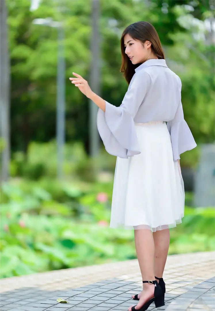 [Mzsock] NO.145 Fang Weizhen’s elegant long skirt with high legs street photography#[105P]-2