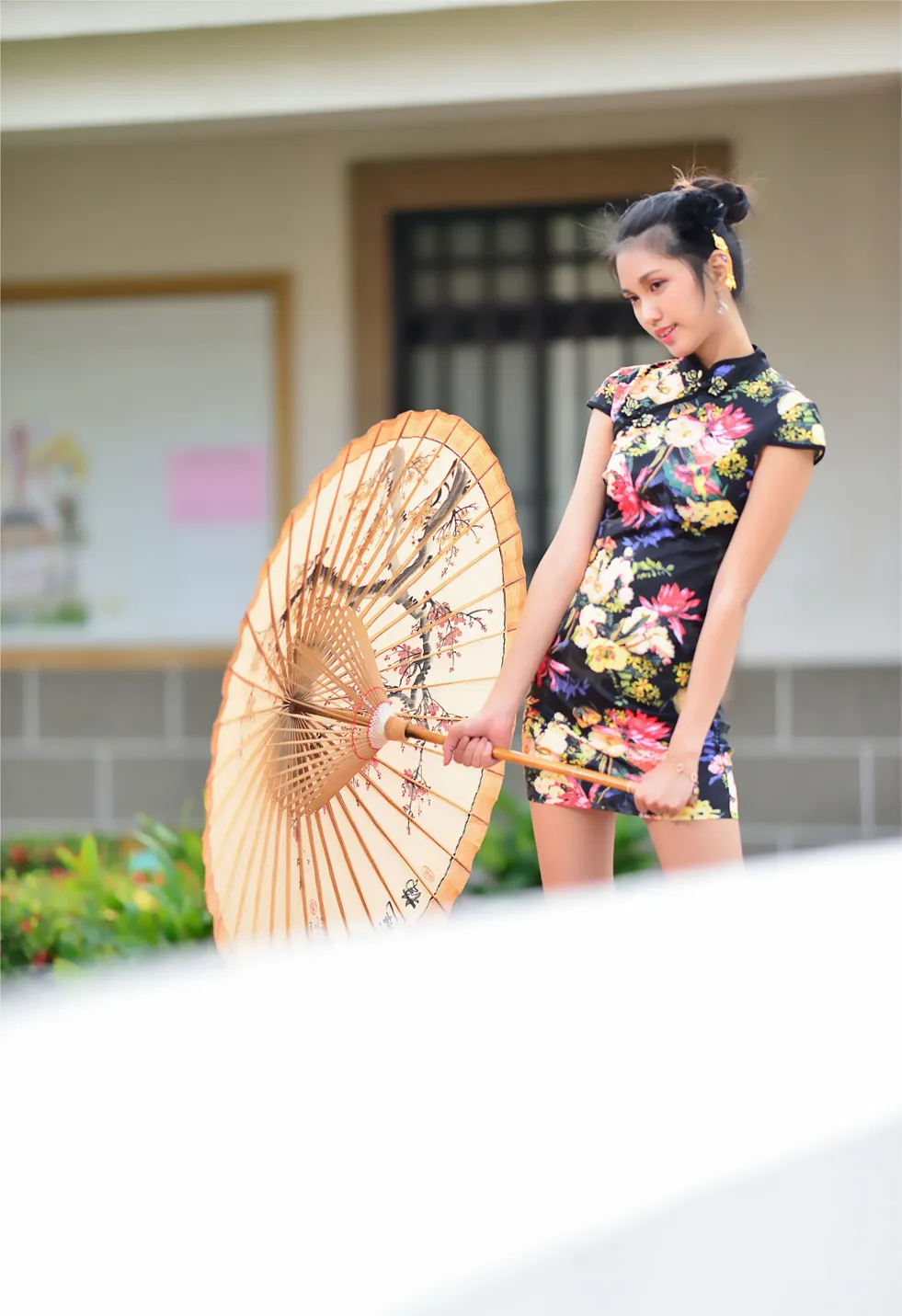 [Mzsock] NO.191 Chen Mengxin short cheongsam high heels beautiful legs street photography#[100P]-51